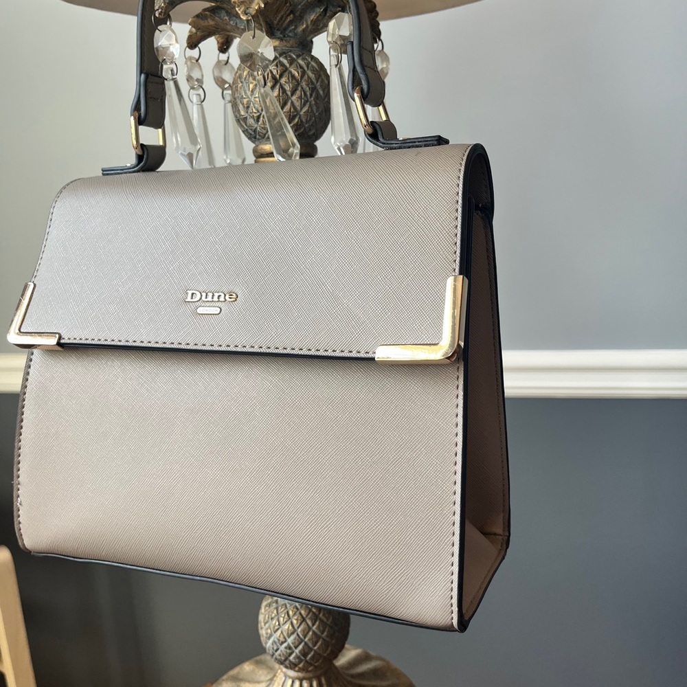 Dune London Gorgeous Gray Crossbody Bag with Gold-Tone Accents & Straps (NWOT) - Picture 5 of 13